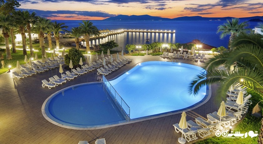 نمای استخر روباز هتل